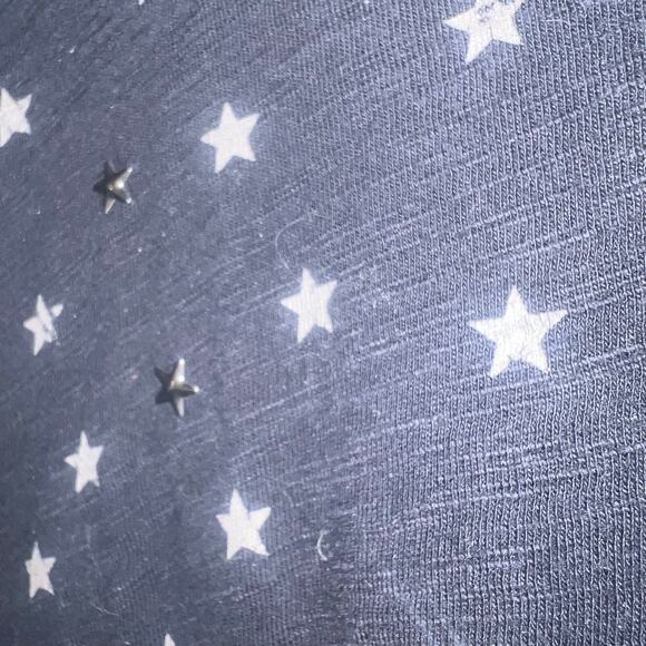 Catherine’s womens 3X black t shirt with metallic silver stars & metal stars. - Picture 5 of 6